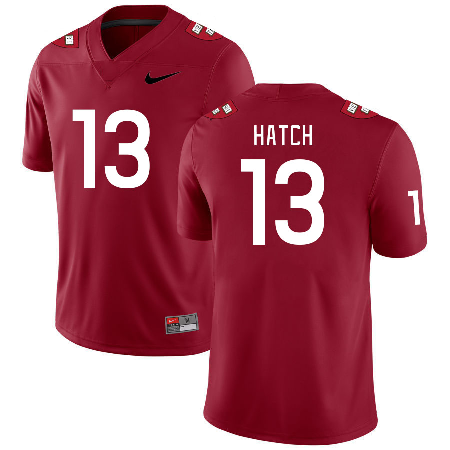 Men-Youth #13 Ledger Hatch Harvard Crimson 2023 College Football Jerseys Stitched-Crimson